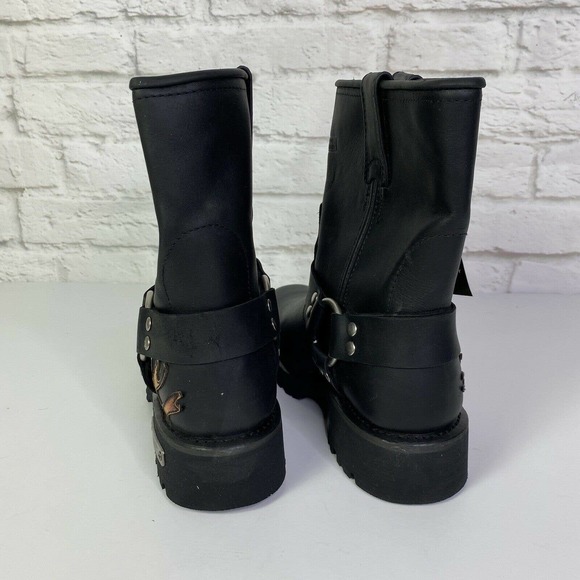 Xelement 2490 Black Harness Motorcycle Boots Flame - Picture 8 of 9